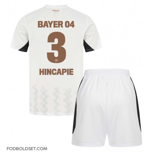 Bayer Leverkusen Piero Hincapie #3 Udebane Trøje Børn 2024-25 Kortærmet (+ Korte bukser)